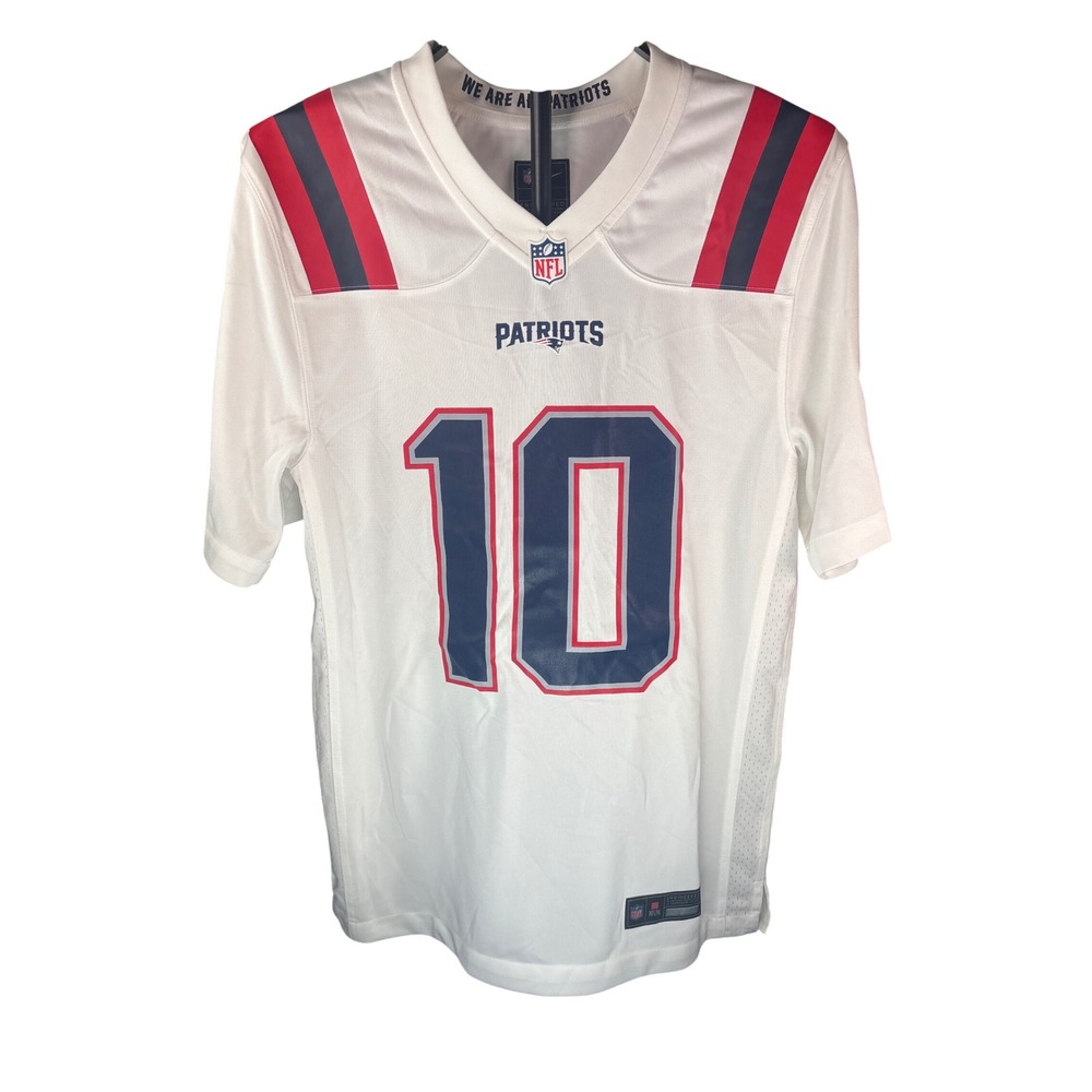 Nike NFL New England Patriots Mac Jones 10 White Jersey Mens Small NWOT